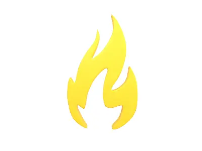 Fire Symbol v3 005 Low-poly 3D model