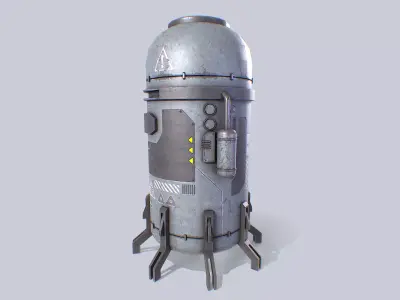 Sci fi gas tank Low-poly 3D model