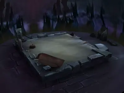 Low model - Snow White Castle 03 3D model