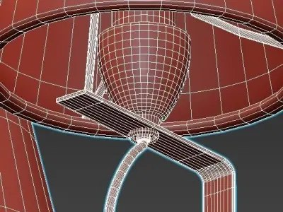 vitaluce-v4562-1-5 light chandelier with shades 3D model