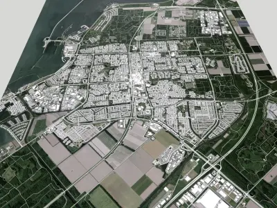 Cityscape Lelystad Netherlands 3D model