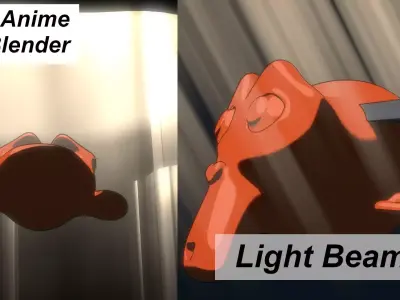 For Anime - Light Beams Free 3D model