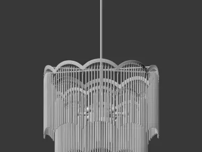 Moroccan Glass Chandelier 3D model