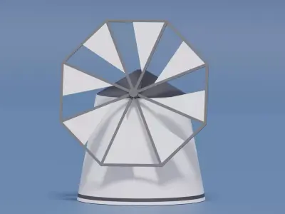 Cartoon Spanish Windmill 3D model