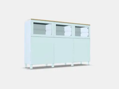 BESTA Storage combination with doors 6 Low-poly 3D model