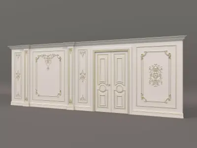 Wall Molding in Classic French style 34 3D model