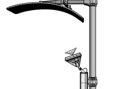 Tall street lamp 3D model