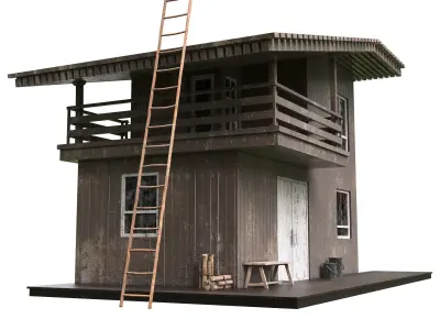 old Cabin scene 3D model