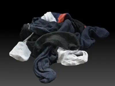 Pile of Cloths 7 Low-poly 3D model