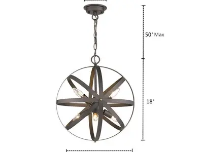 Hinckley Light Dimmable Globe Chandelier 3D model
