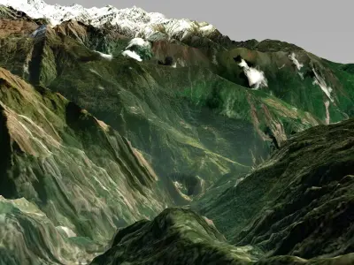 Mountain landscape 3D model