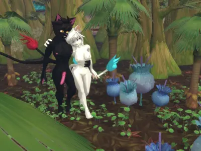 Acheron Nekomata Nude Low-poly 3D model