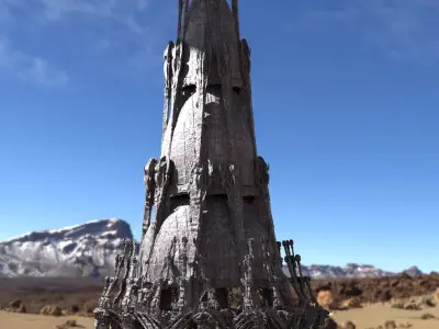 Ancient Crete Barbarian Tower 3D model