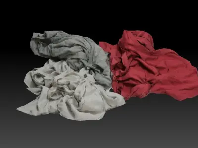 Pile of Cloths 2 Low-poly 3D model