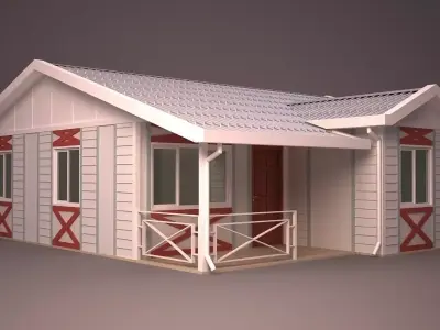 HOME house with roof 3D model