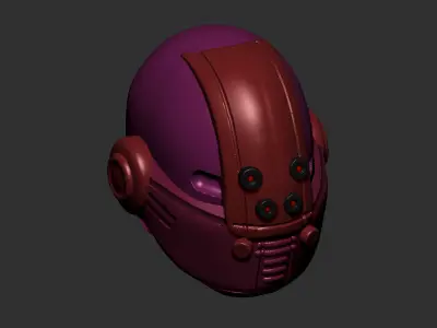 helmet high poly sculpt 3d printable ver 7 3D model 3D model 138