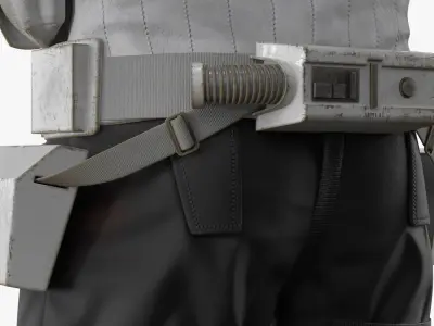  Star Wars Trooper Armor with Long Blaster Rifle Used 