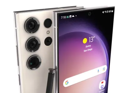 Samsung Galaxy S23 Ultra Full Color Low-poly 3D model