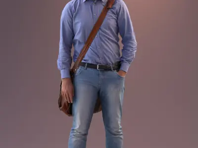 00012Maarten002 man with briefcase 3D model