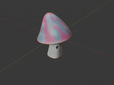Mushroom attack -mushroom angry Low-poly 3D model