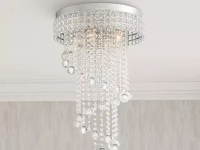 Crystal Ceiling Light Low-poly 3D model
