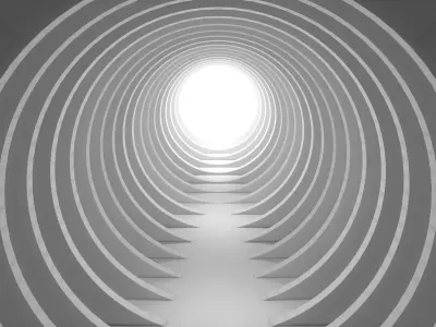 4 Sci Fi Tunnel Sets 3D model