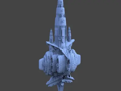 Star Freighter Ship design5 3D model