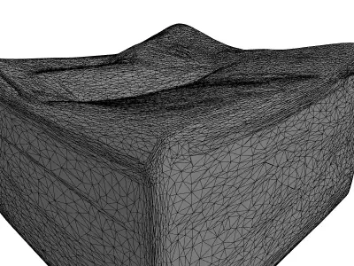 Stack of Brown Paper Napkins Low-poly 3D model