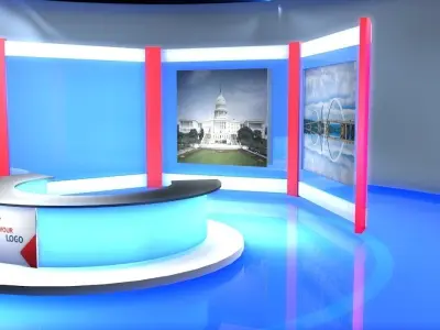 Stage Design for news 3D model