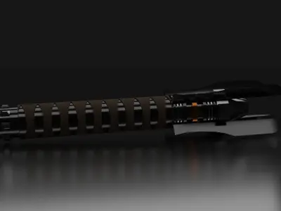 Lightsaber with guard 3D model