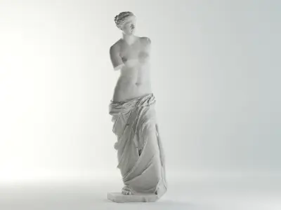 Venus de Milo Sculpture VR AR Mobile-ready Game-ready Low-poly 3D model