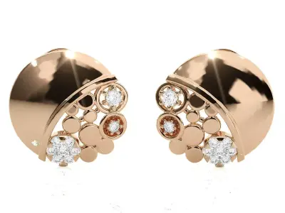Light wt Women Diamond Earrings  3D print model