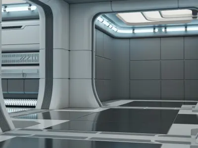 Sci Fi Corridor Kit 1 3D model