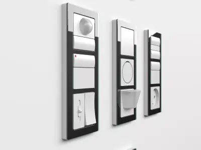 LK FUGA PURE Sockets and Switches 3D model