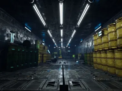 Scifi Enviroment  Low-poly 3D model