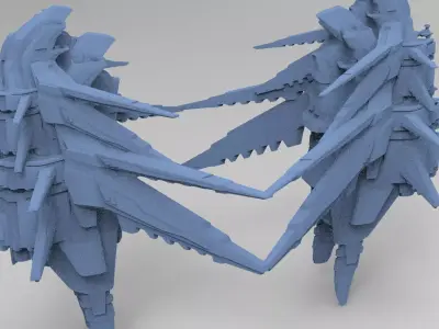 Sci-Fi Insectoid ship base 7 3D model