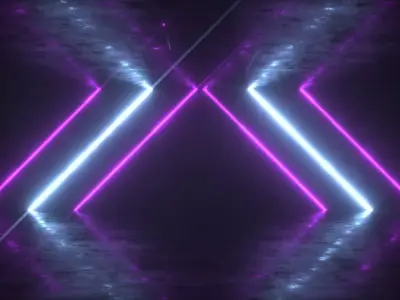 cyberpunk neon letter x 3D model