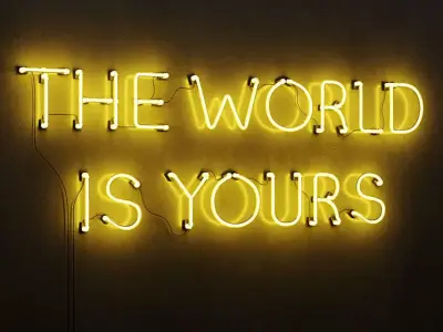 The World Is Yours Neon Sign 3D model
