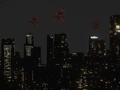 Night City Covid all assets and animation included 3D model