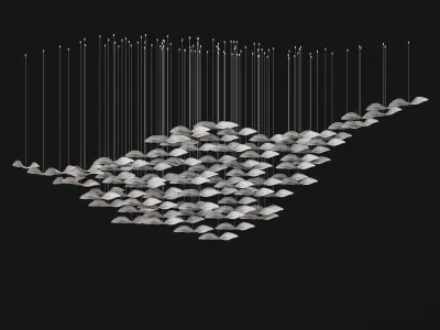 crystal pendant light 9 3D model