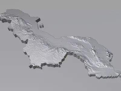 Malawi Terrain Country 3D model