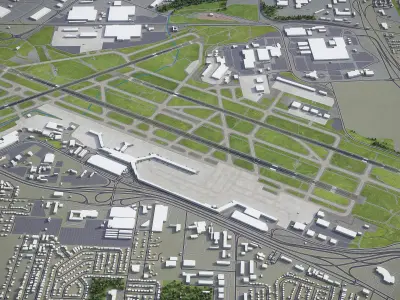 St Louis Airport Low-poly 3D model
