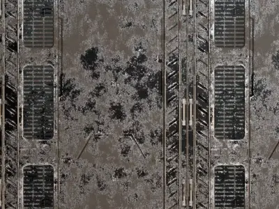 Rusted Metal Plate Transparent PBR Seamless Texture
