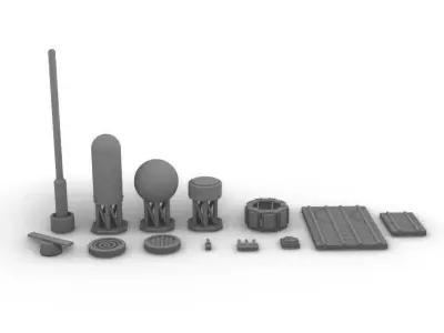 Antennas and Arrays Kitbash Pack 3D print model