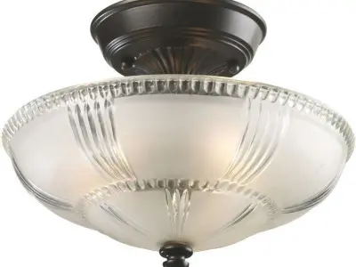 Albreda Light Simple Bowl Semi Flush Mount 3D model