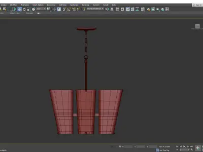 Alpine Chandelier Low-poly 3D model