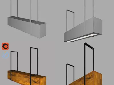 wooden light  Free 3D model