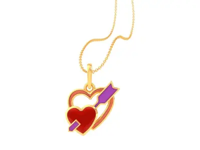 Kids Heart Pendants 3dm STL OBJ FBX Renders Details 3D print model purchase