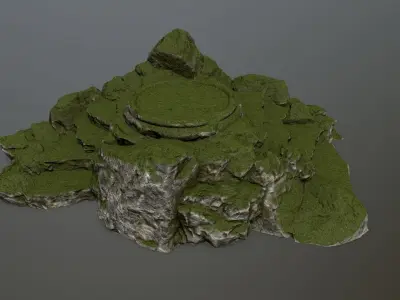 Ladder Ruin Low-poly 3D model 3
