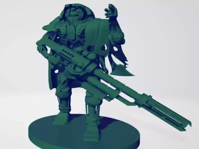 Space robot sniper Squad 3D print model